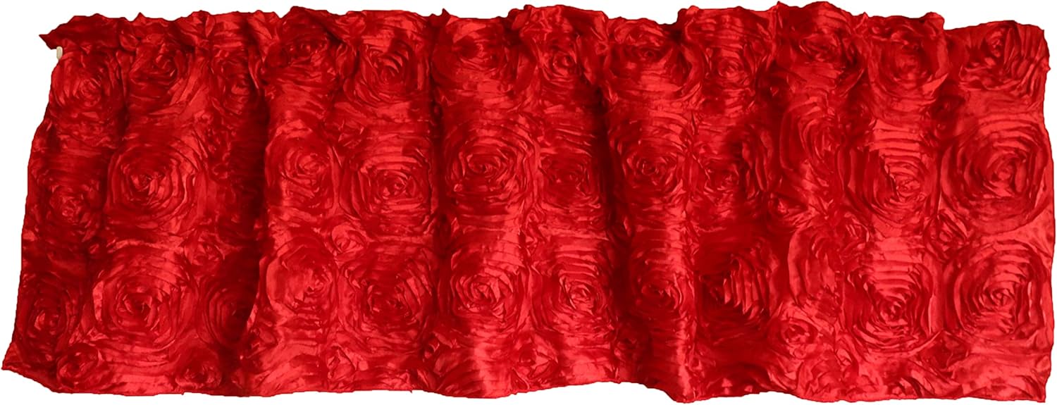 Zen Creative Designs 3D Rosette Window Valance Home Décor Bedroom Nursery Kitchen Window (58" Wide x 20" Long, Purple)