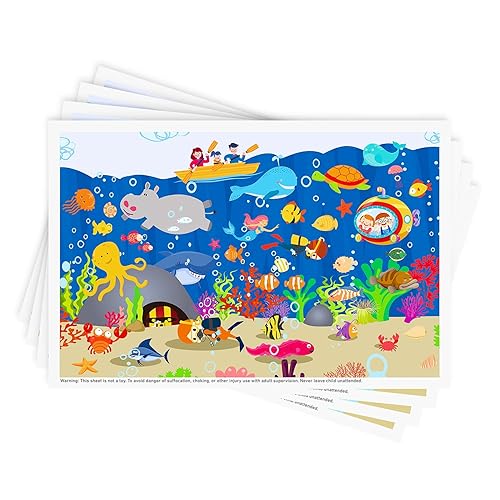 Babebay Juego de 40 manteles individuales desechables adhesivos para bebés, niños y niños pequeños, manteles individuales adhesivos para mesa de