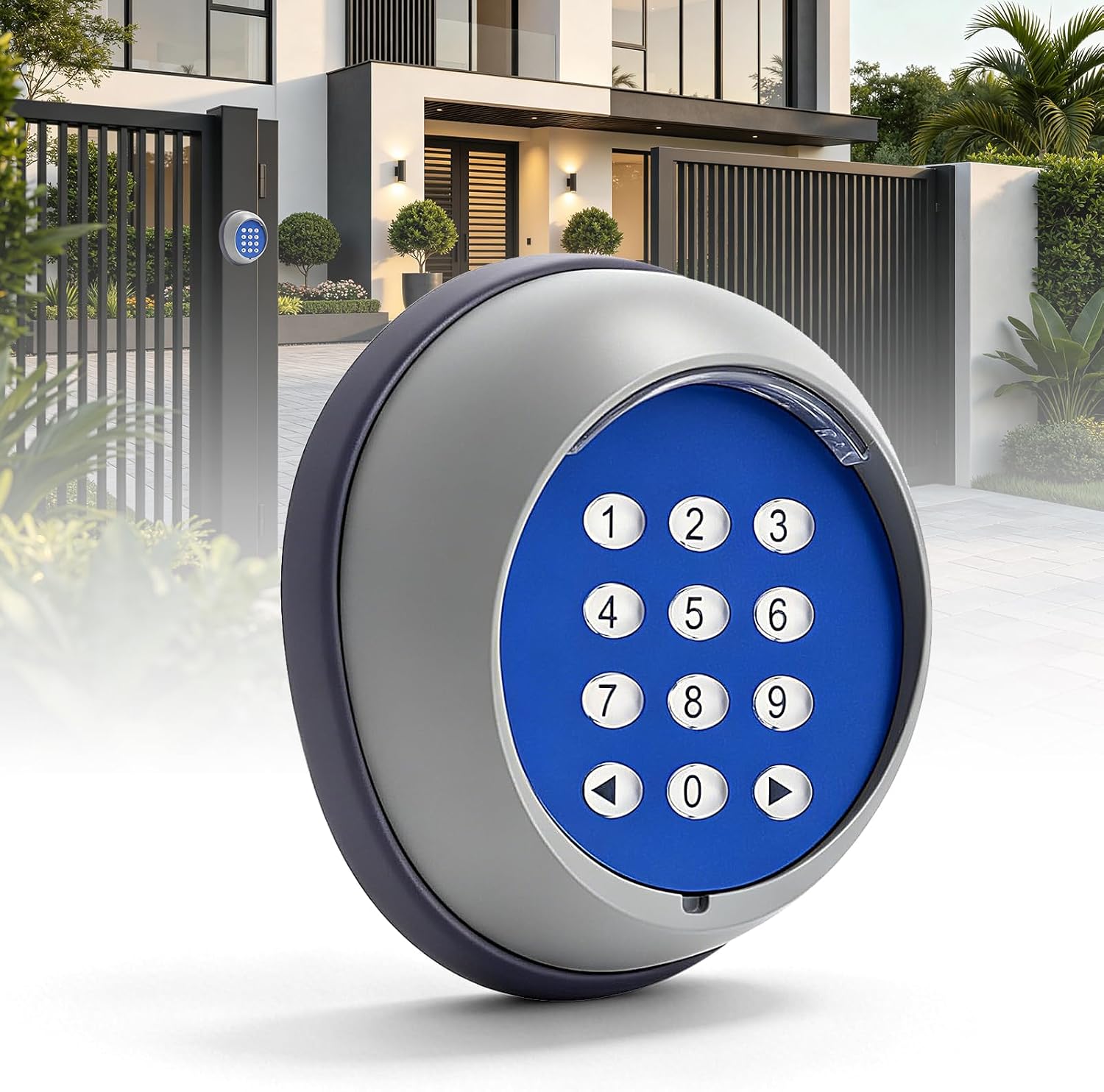 Hanchen Wireless Keypad for Sliding Gate Opener, Outdoor Weatherproof Keyless Entry with Rolling Code Security, 656ft Long Range, Easy DIY Programming, Compatible with Hanchen Gate Openers (433MHz)