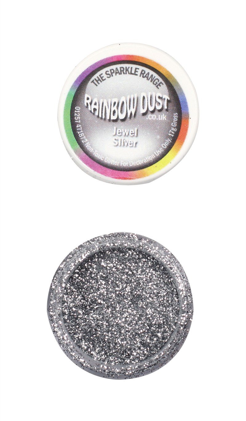 Rainbow Dust Sparkle Cake Decorating Glitter Jewel Silver
