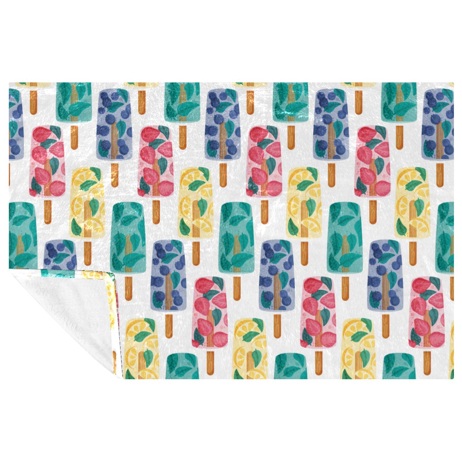 Jeté de lit imprimé crème glacée couverture canapé et plaid camping