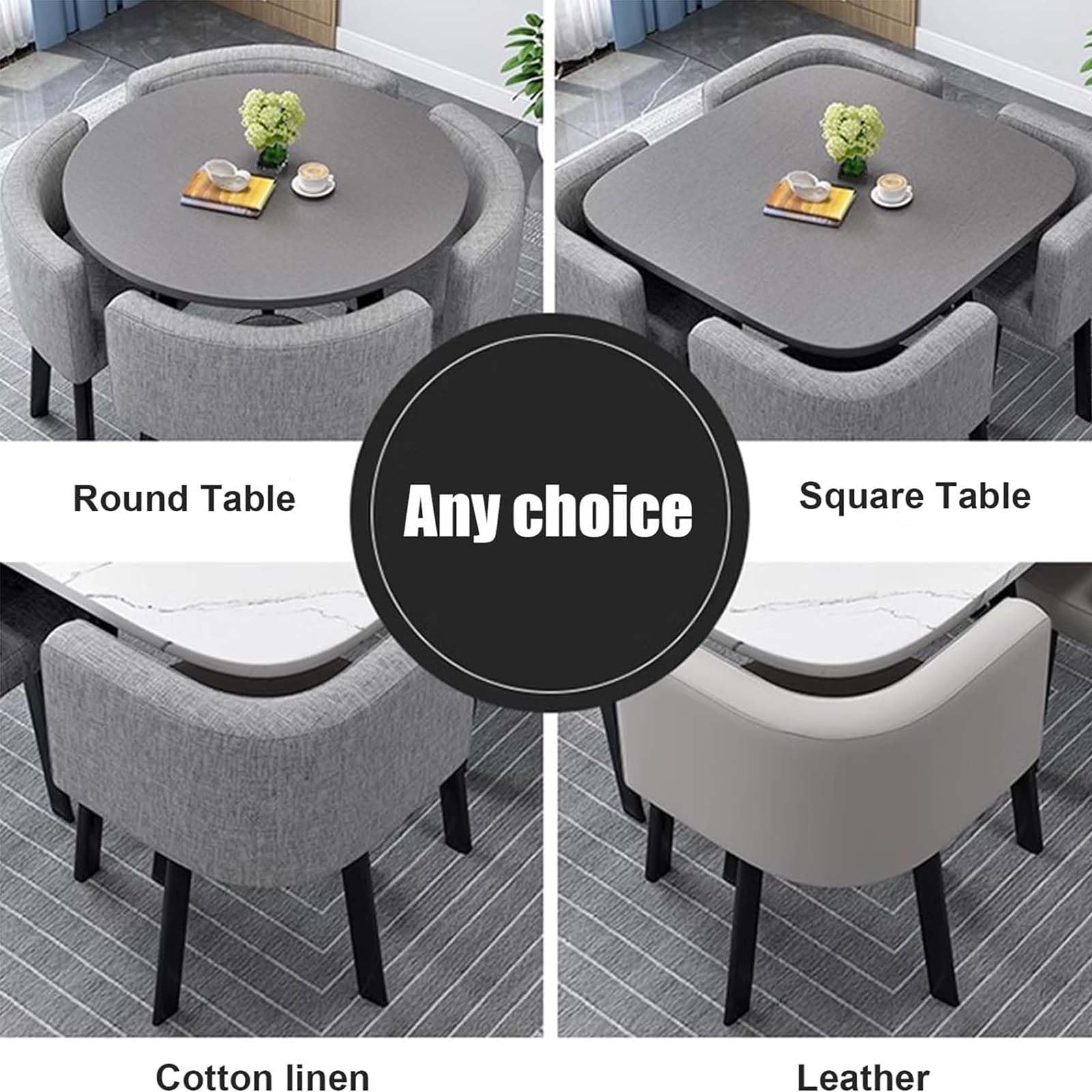 Tavolo Da Pranzo Rotondo Effetto Marmo. Design Moderno Con Struttura In Metallo Tavolo Da Cucina Compatto Per 2 4 Persone Perfetto Per 97856322