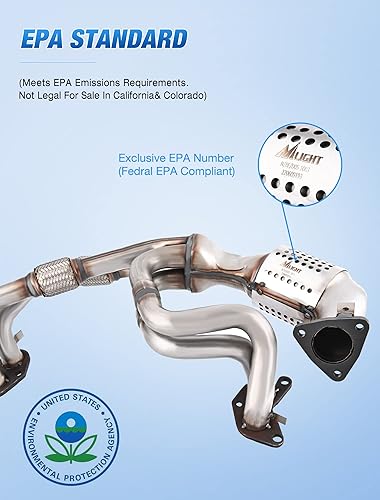 Miniatura 2 de Nilight Catalizador para Subaru Forester 2006-2010 / Impreza 2006-2011 / Legacy 2006-2012 / Outback 2006 2007 2008 2009 2010 2011 2012, ajuste