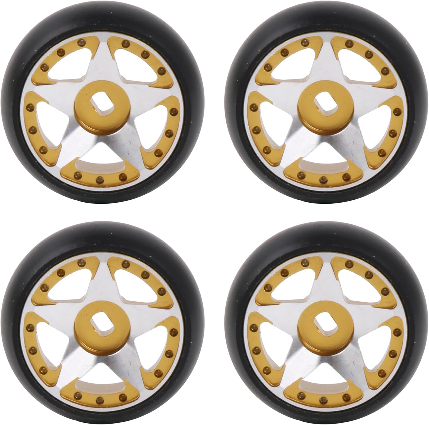 BQLZR RC Felgen Weiß 1:10 - 5-Speichen Felgen Für On-Road & Drift Cars