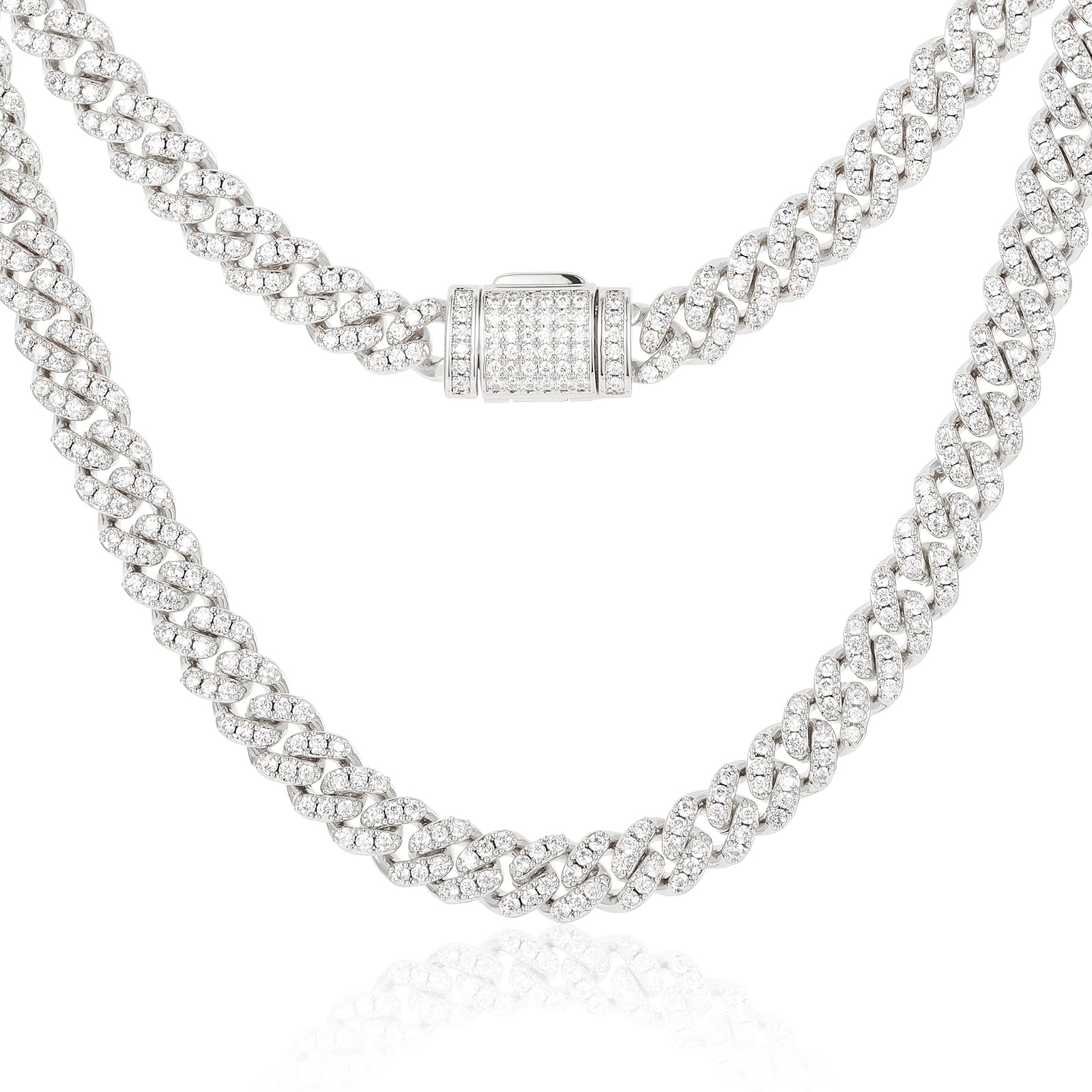 Amazon.com: YIMERAIRE 14MM Moissanite Cuban Link Chain