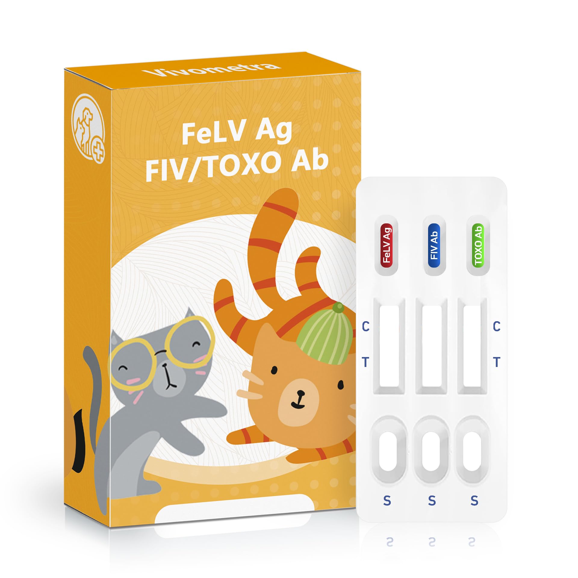 3-in-1 Cat Health Monitoring Card – Track Wellness Trends at Home, Quick &amp; Easy Analysis
