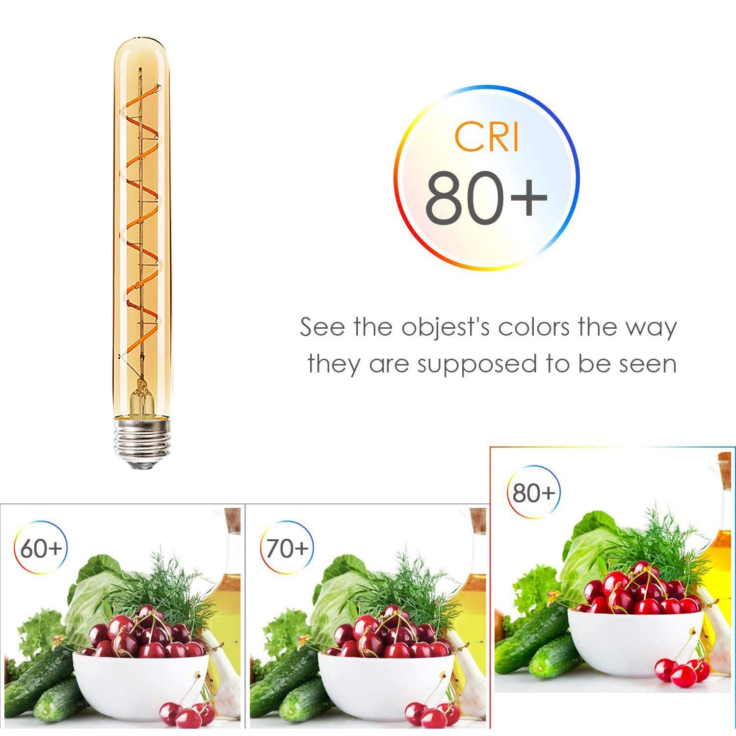 E27 T30-225mm LED Edison Vintage Glühbirnen 4W(Äquivalente 40W Halogenbirne) 400LM Warmweiß 2700K Nicht Dimmbar E27 Braunglas Retro Tuber,12Packung
