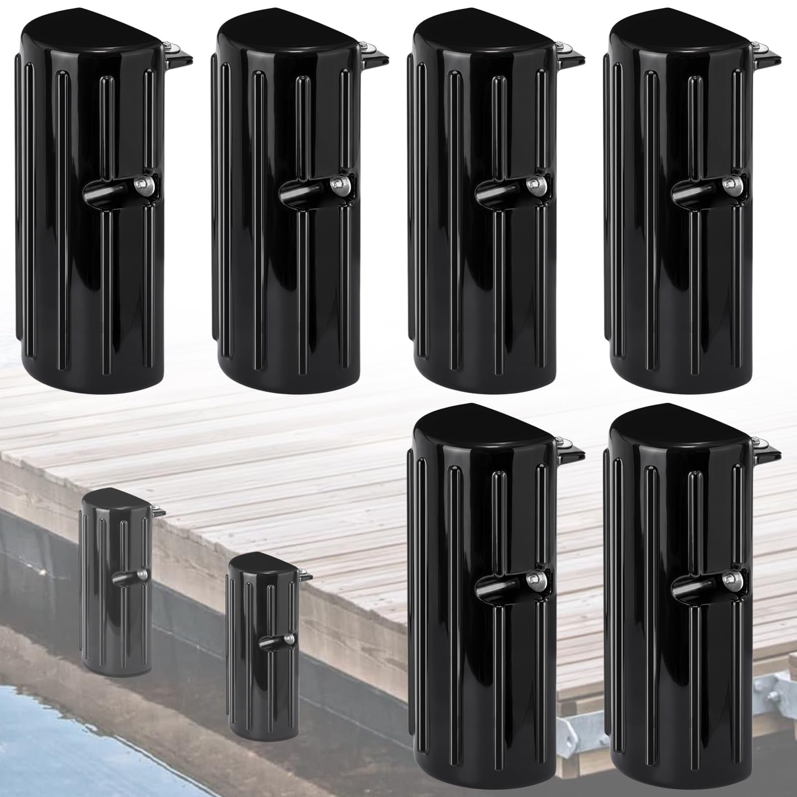 JYINCPED Dock Bumper Fender,Boat Dock Bumpers for Edge or Side,6 Pack,Black โ image 1