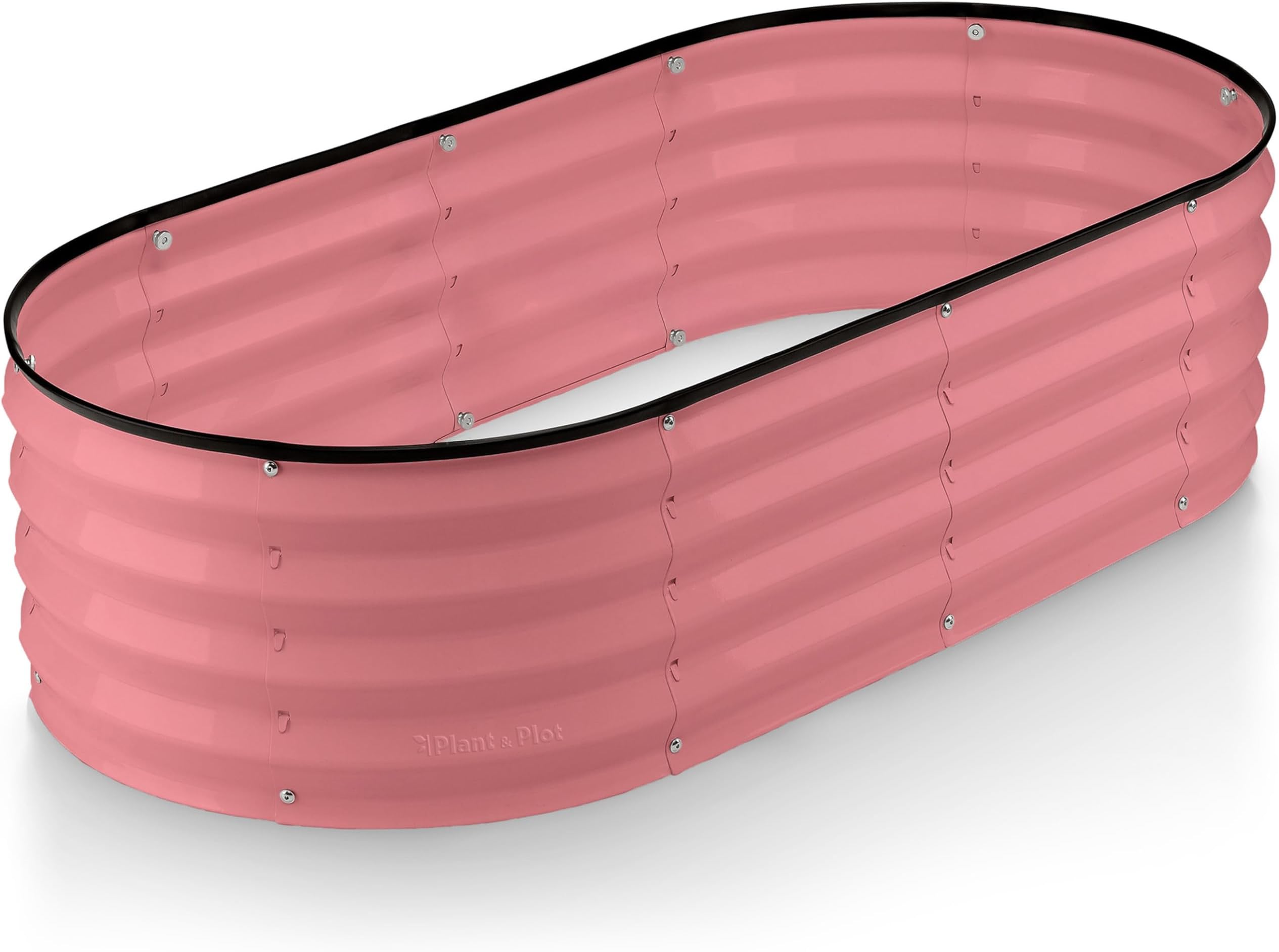 Plant & Plot Galvanized Raised Garden Beds Outdoor // 4×2×1 ft Planter Raised Beds for Gardening, Vegetables, Flowers // Large Metal Garden Box (Pink) // Patented Tool-Free Design