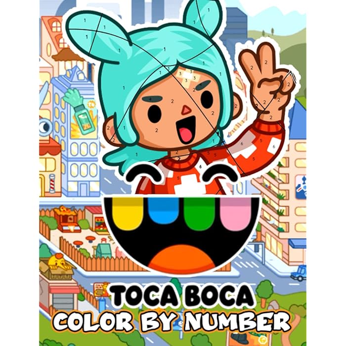 Buy Toca Boca Color By Number A Fascinating Book Will Help You Get To