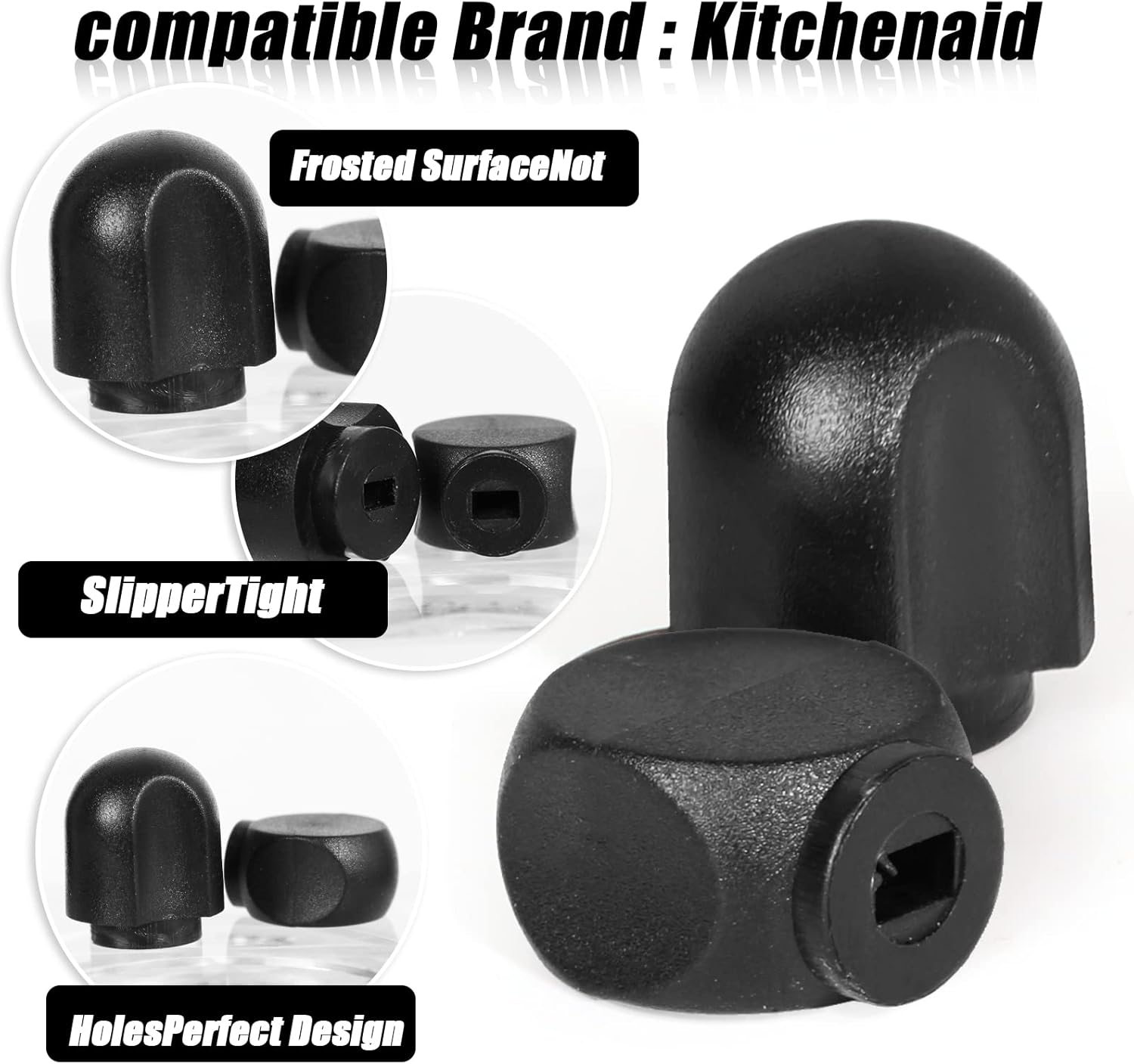 Speed Control Knob Replacement Part for KitchenAid Stand Mixer A Set of 2 Pieces Black Plastic New OEM Quality Lock Lever Knobs