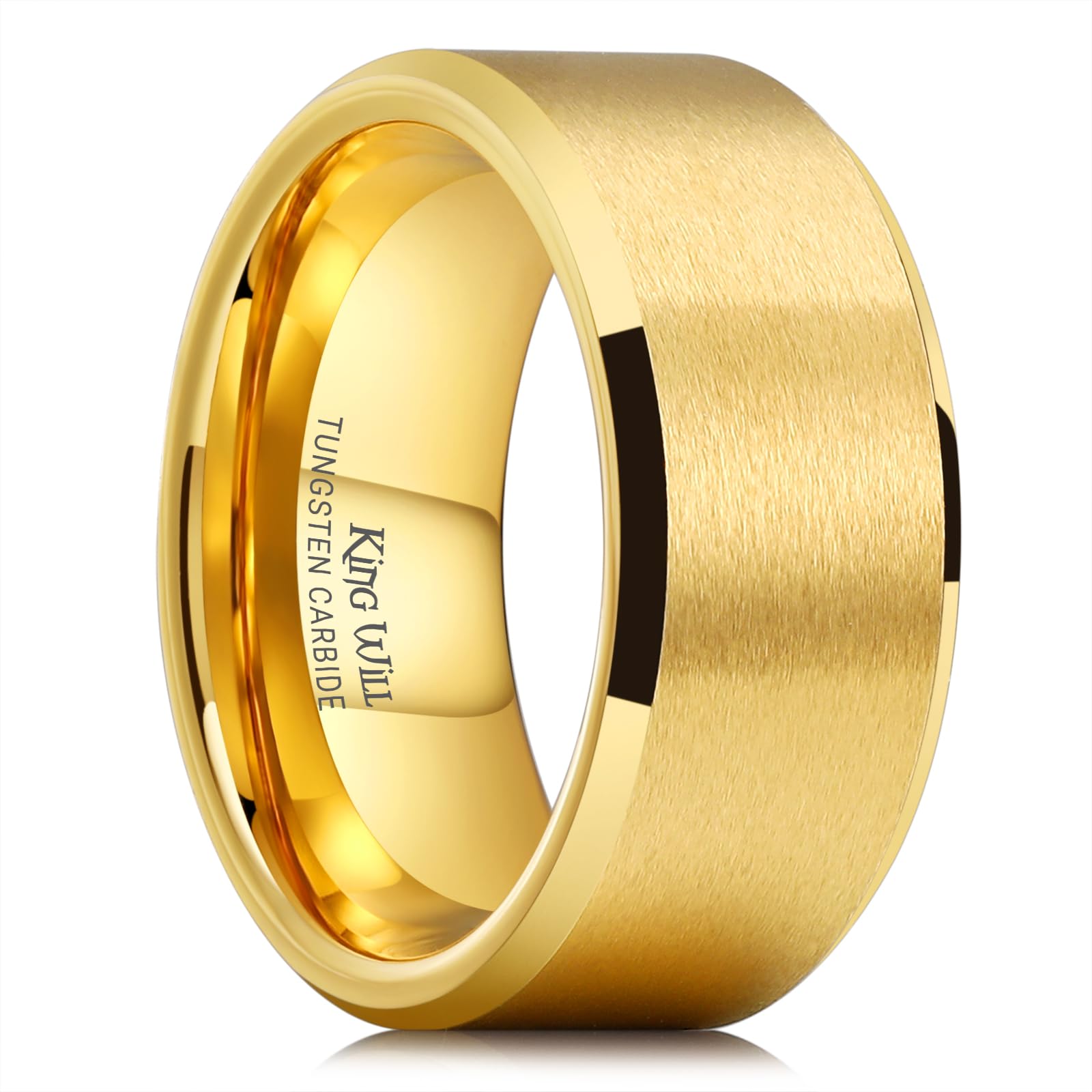 King Will Tungsten Men's Wedding Ring - Available in 6mm to 10mm