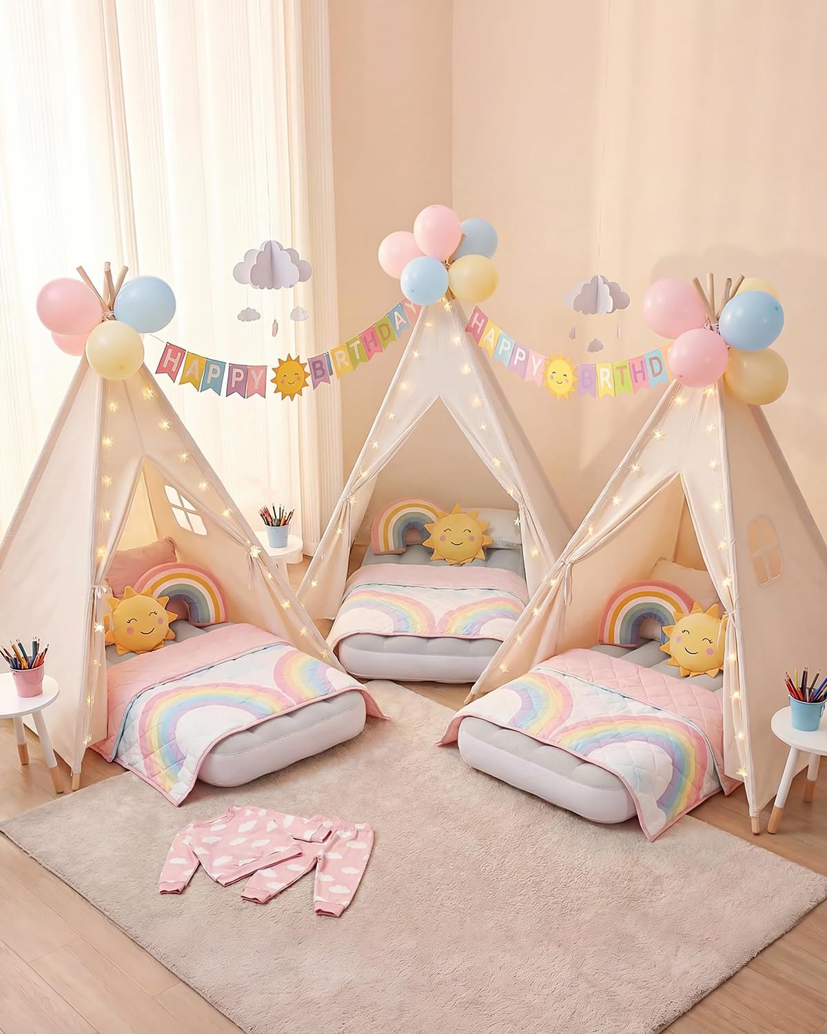 indoor sleepover tents Wilwolfer Teepee Tent for Kids Party, Girls Slumber Party Time Link Bike Pedals TVs party cups Color:Erwachsenenversion: Khaki