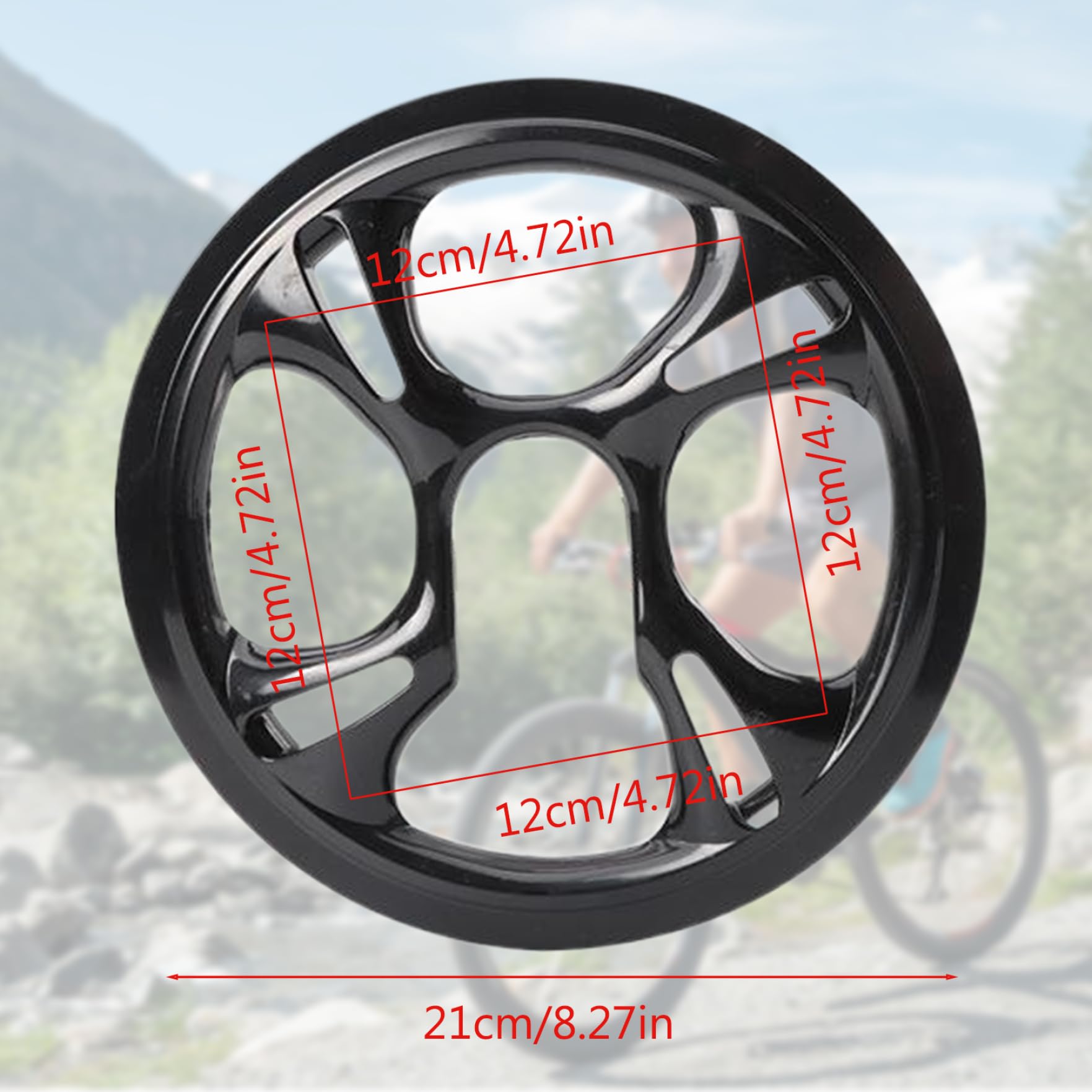 Copricatena per Bici, Copricatena in plastica per Bici a 4 Fori 48 Denti, Pratico Protettore Universale per la Maggior Parte delle Biciclette, Mountain Bike, Protezione per Strada Cittadina