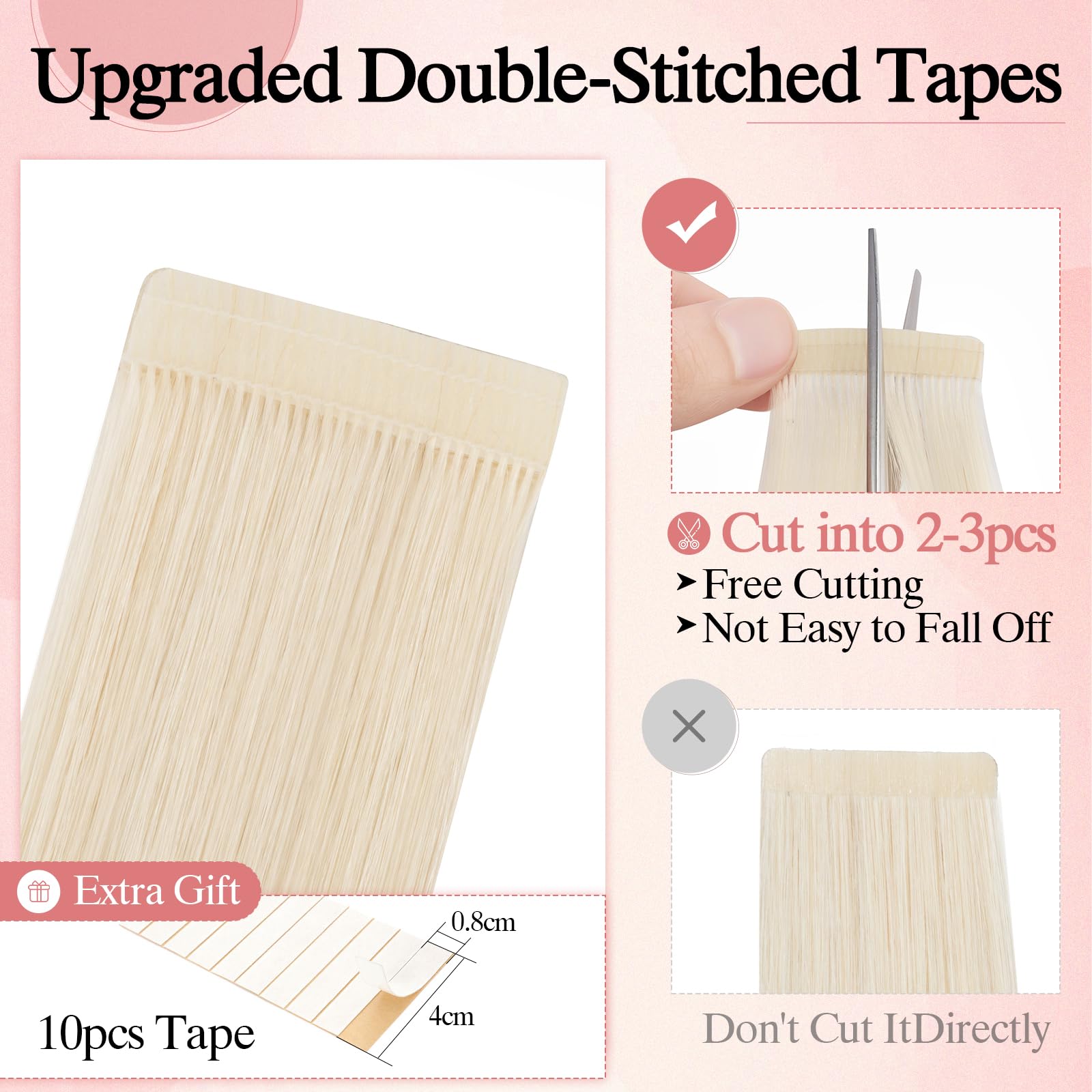SEGOHAIR Tape in Hair Extensions Human Hair - Image 2