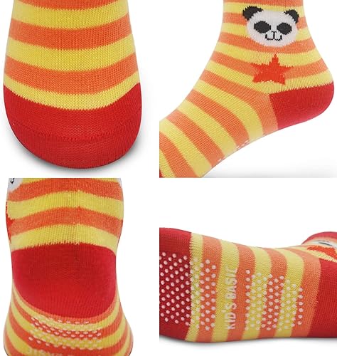 Miniatura 7 de SkiBeaut Calcetines antideslizantes para niños y niñas de 1 a 7 años, 12 pares de calcetines para niños y niñas