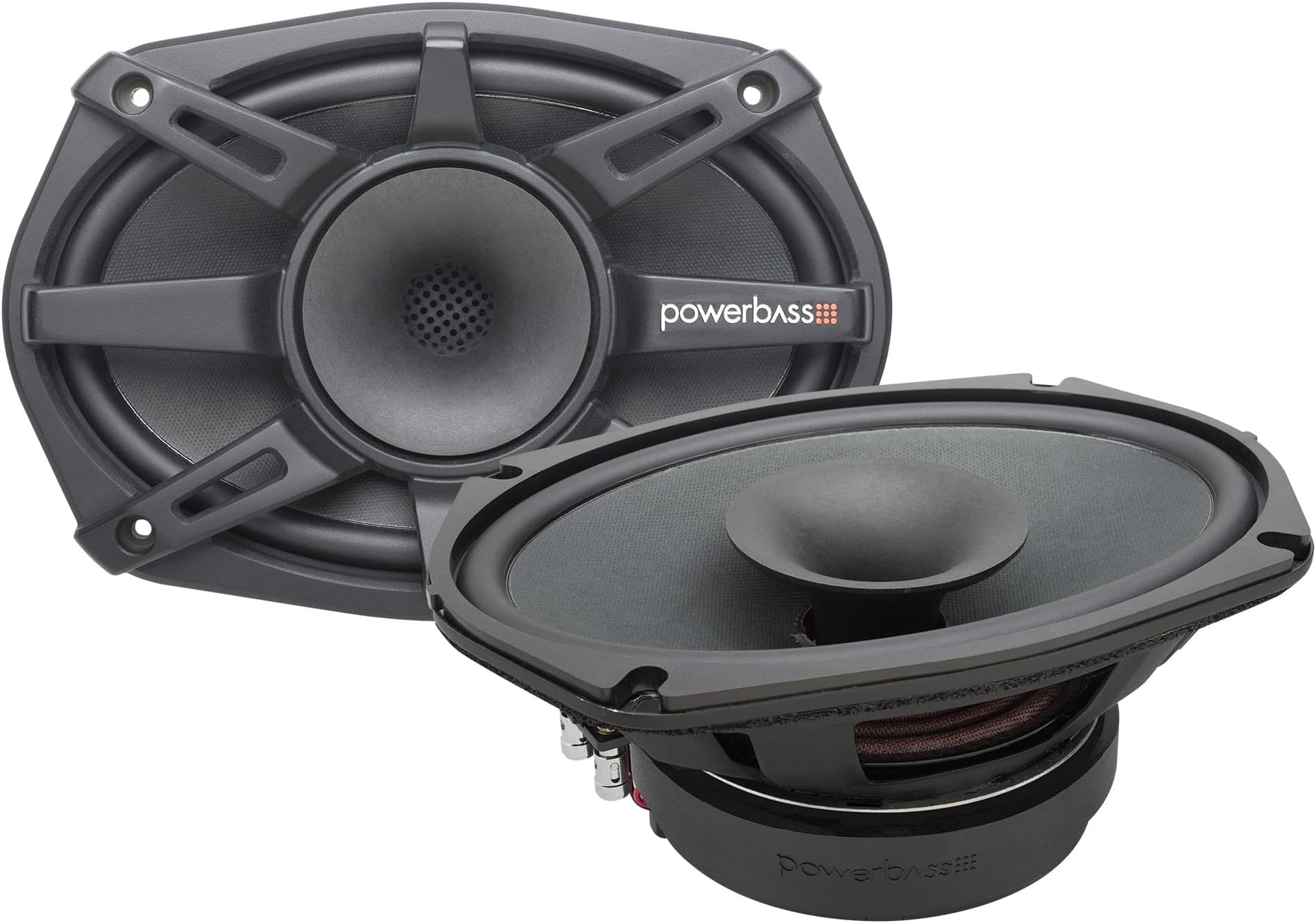 PowerBass PBX-PRO69CD - 6x9 Pro Mid Range with Compression Horn Tweeters, Pair - 150Wrms / 300Wmax - 4 ohm