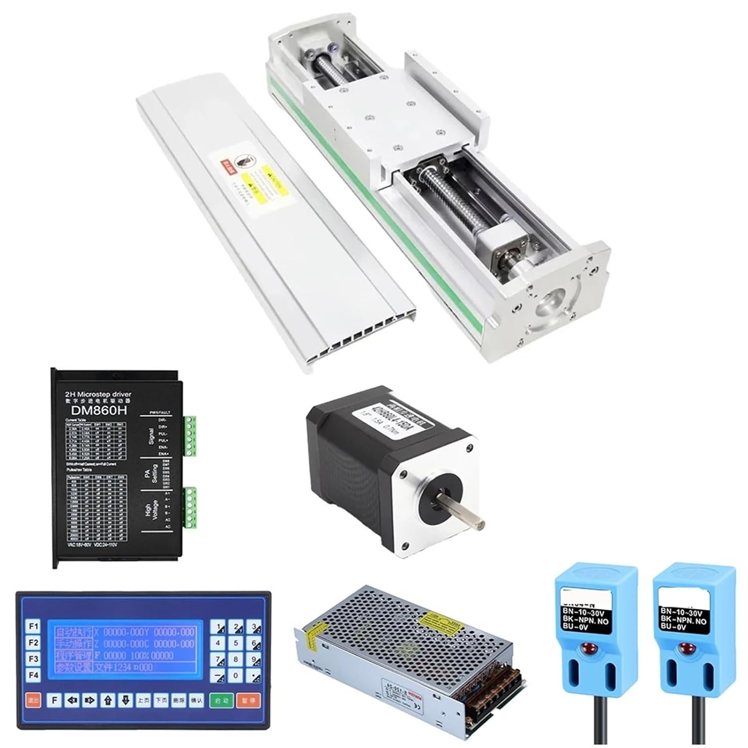 Precision Ball Screw CNC Linear Guide Shaft Actuator Module Position Slide Table Rail Motion 86 Stepper Motor Heavy Load Hgr20(Kit,700mm Stroke)