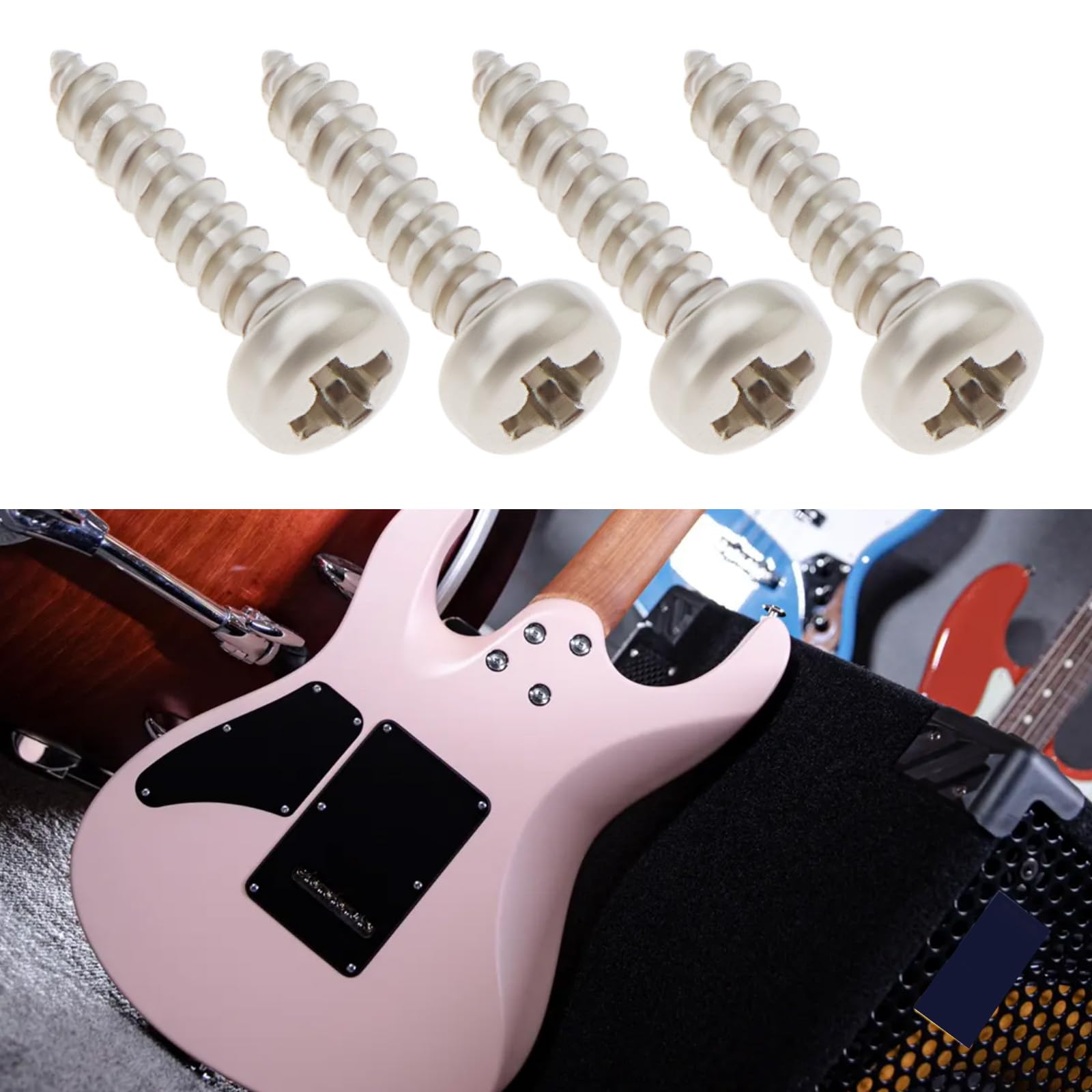VGOL 50 Pieces Guitar Tuner Machine Head Mounting Screws M2 10mm Metal Guitar Tuners for Acoustic Electric Guitar Bass Silver - Image 3