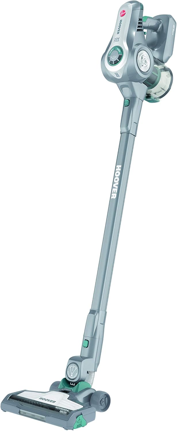 Hoover H-Free 700 stick vacuum cleaner with its main components: handheld unit, extension tube, and floor nozzle