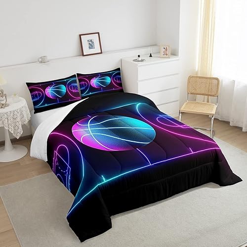 Miniatura 185 de Castle Fairy Juego de ropa de cama de béisbol, tamaño matrimonial, juego de edredón de 3 piezas para niños, niños, adolescentes, decoración