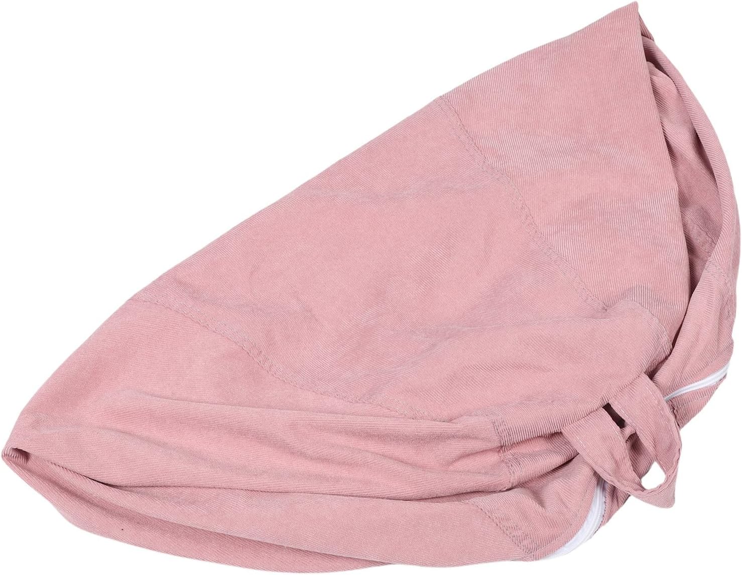 Pink Corduroy Bean Bag Chair Cover Featuring Zipper Closure