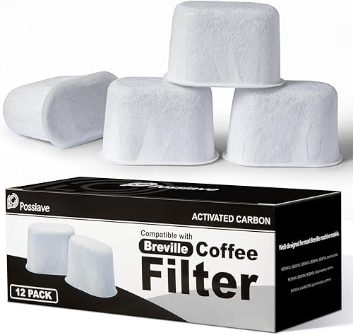 Paquete de 12 filtros de agua de carbón compatibles con máquinas Breville BWF100, repuesto de filtro de agua Breville Espresso