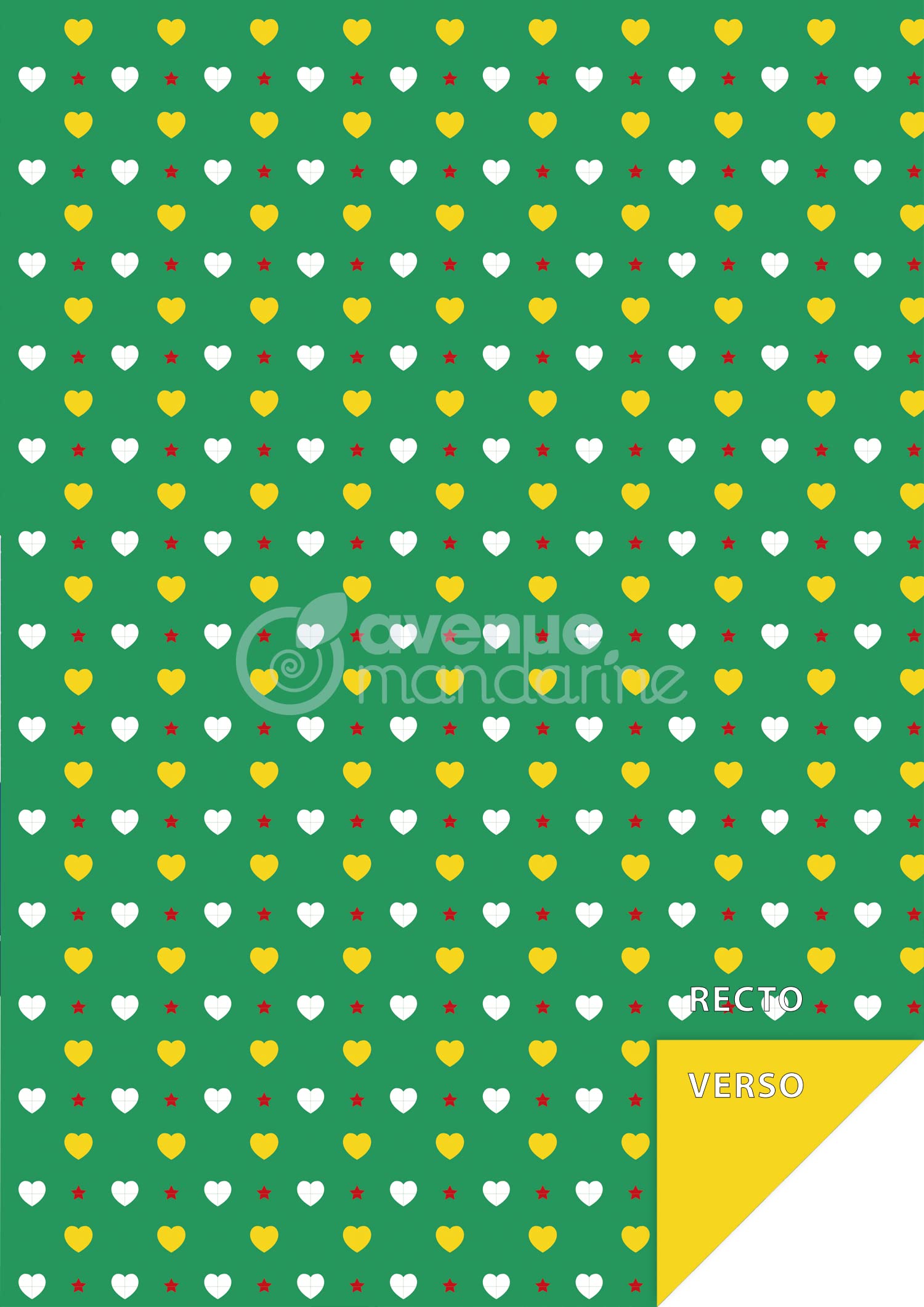 Avenue Mandarine CC057C, PAPER PACK, Package of 96 sheets of creative paper printed on both sides A4, LOVE & STARS - Image 4