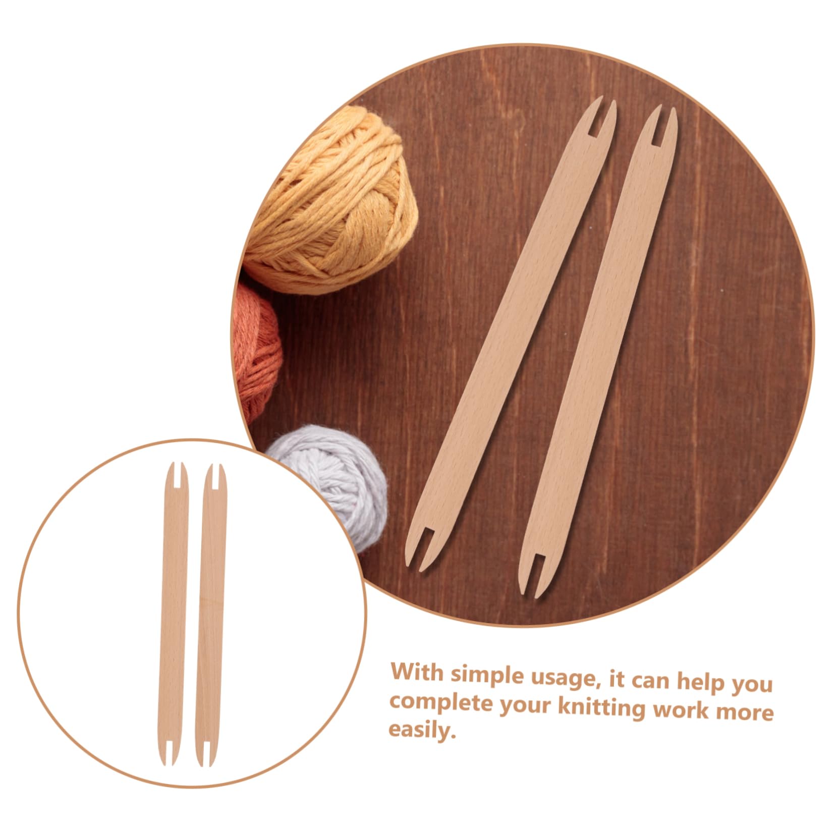 Uonlytech 4 Sätze Webschiffchen Weberei Stich-gadget Stricker Strickzubehör Weben Strickshuttle Webstock Holzweberschiffchen Diy-shuttles Schiffchen Weben Strick-shuttle Hölzern 2 Stück * 4
