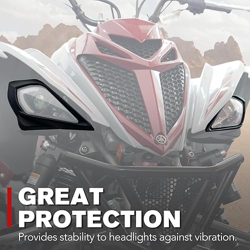 Miniatura 2 de A & UTV PRO Cubiertas de faros delanteros para Yamaha Raptor 700 250 350, cubiertas de faros delanteros izquierdo y derecho para Yamaha YFZ450