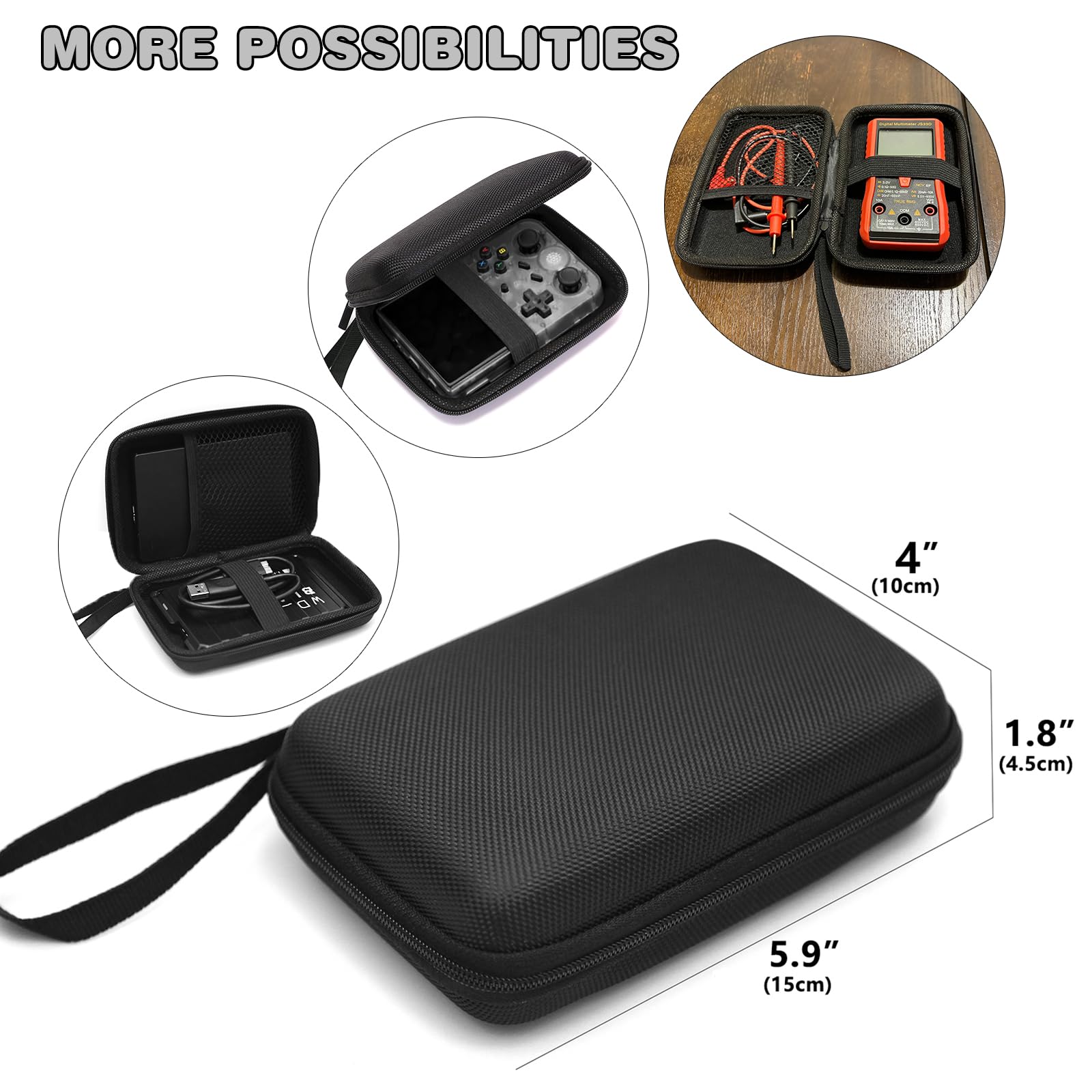 Caja de almacenamiento HDD de 6,3 cm, funda rígida portátil para disco duro externo portátil Toshiba Canvio Basics Seagate Expansion WD Elements