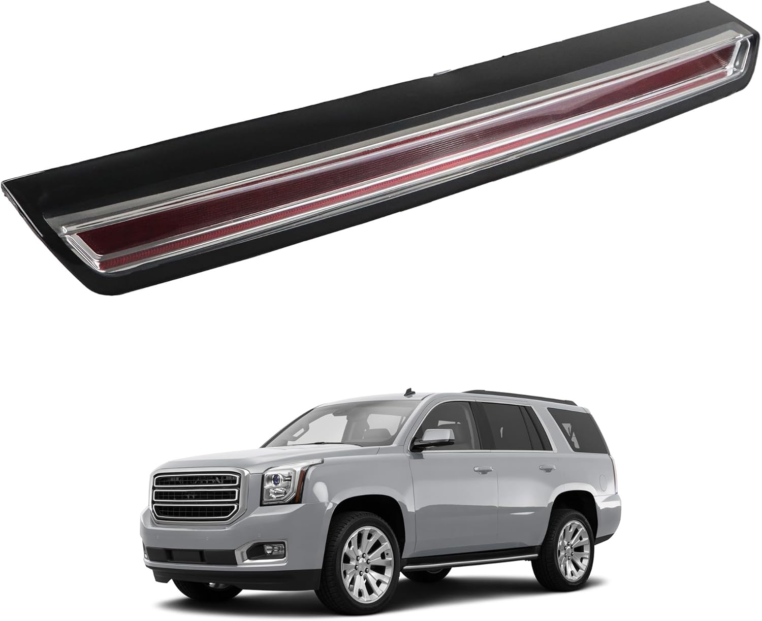 Center High Mount Stop Light 3rd Third Brake Lights Compatible With 2015-2020 GMC Yukon/Yukon XL Cadillac Escalade/Escalade ESV Replace 22783103 923-117 22803028