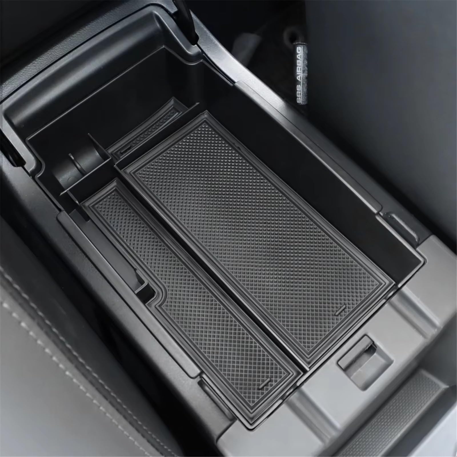 SZTMYVUW Interior Storage Box Compatible With Subaru For Crosstrek 2024 Car Armrest Storage Box Organizer Center Console Arm Rest Container Tray Stowing Accessories(Black)