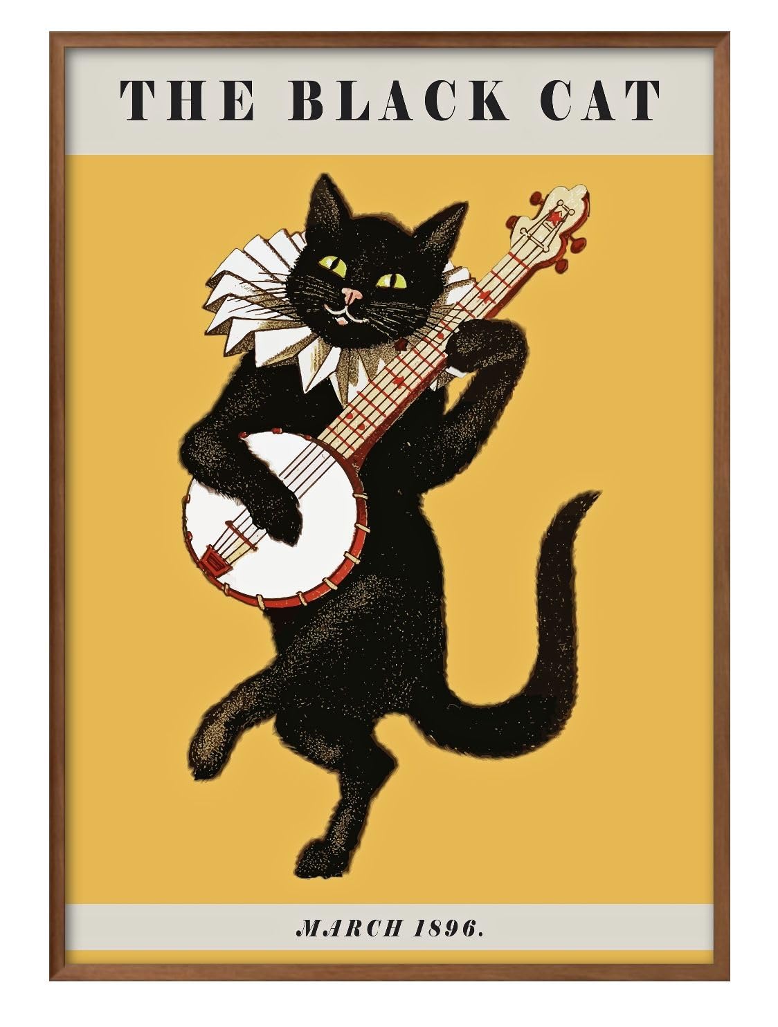 絵画 black cat Amazon.co.jp: ポスター アート ブラックキャット ビンテージイラスト