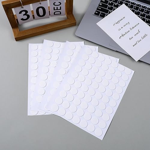 Miniatura 6 de TemBelle 700 puntos adhesivos de doble cara, masilla adhesiva adhesiva extraíble transparente, acrílico redondo, sin rastro, masilla adhesiva