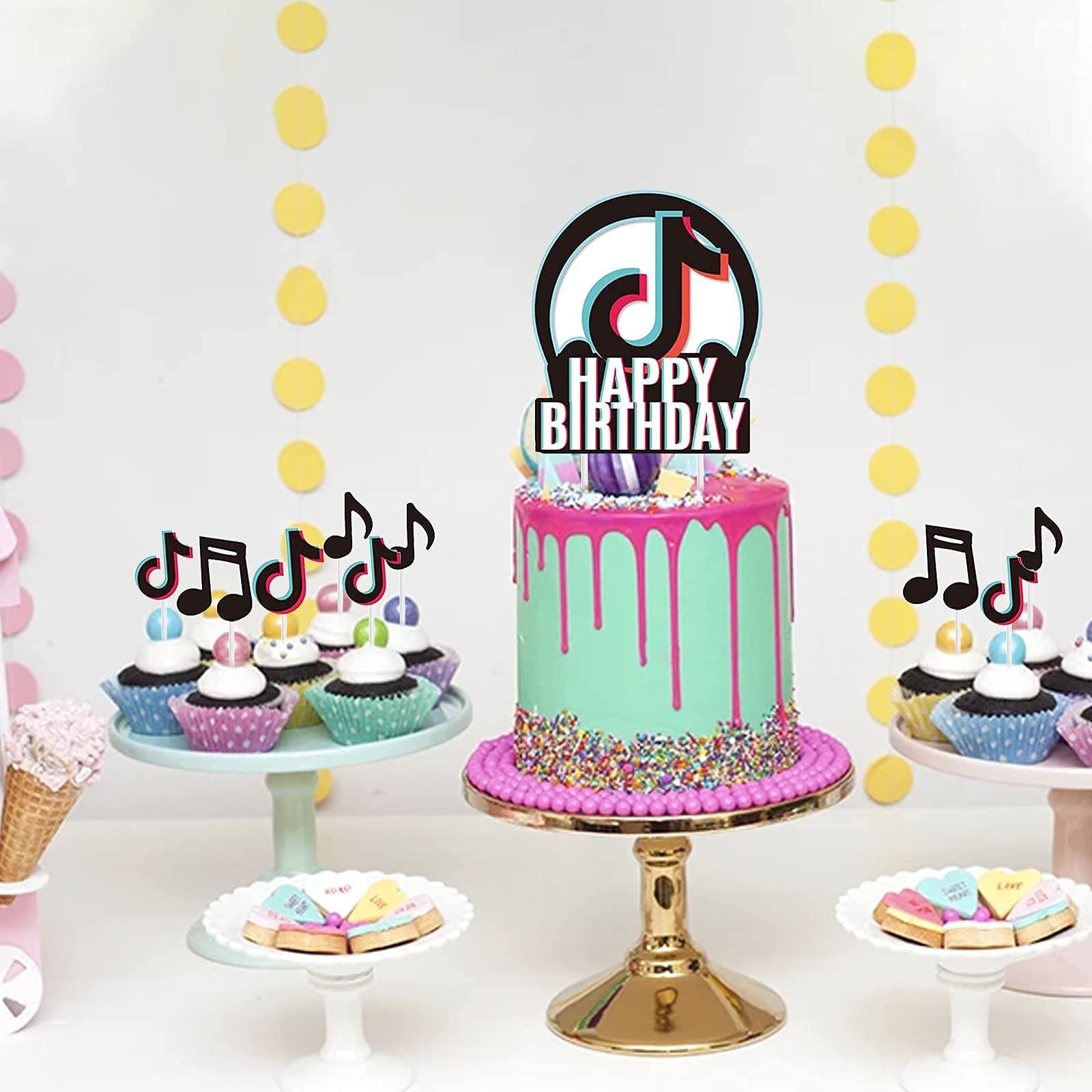 Buy 13Pcs Tik Tok Cake Topper Happy Birthday Cupcake Toppers Tiktok