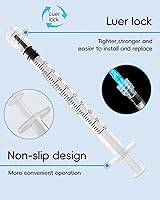 Vista 6 de Jeringa Luer Lock de 1ml sin aguja - Jeringas de plástico de 1cc, estériles, selladas individualmente, paquete de 10