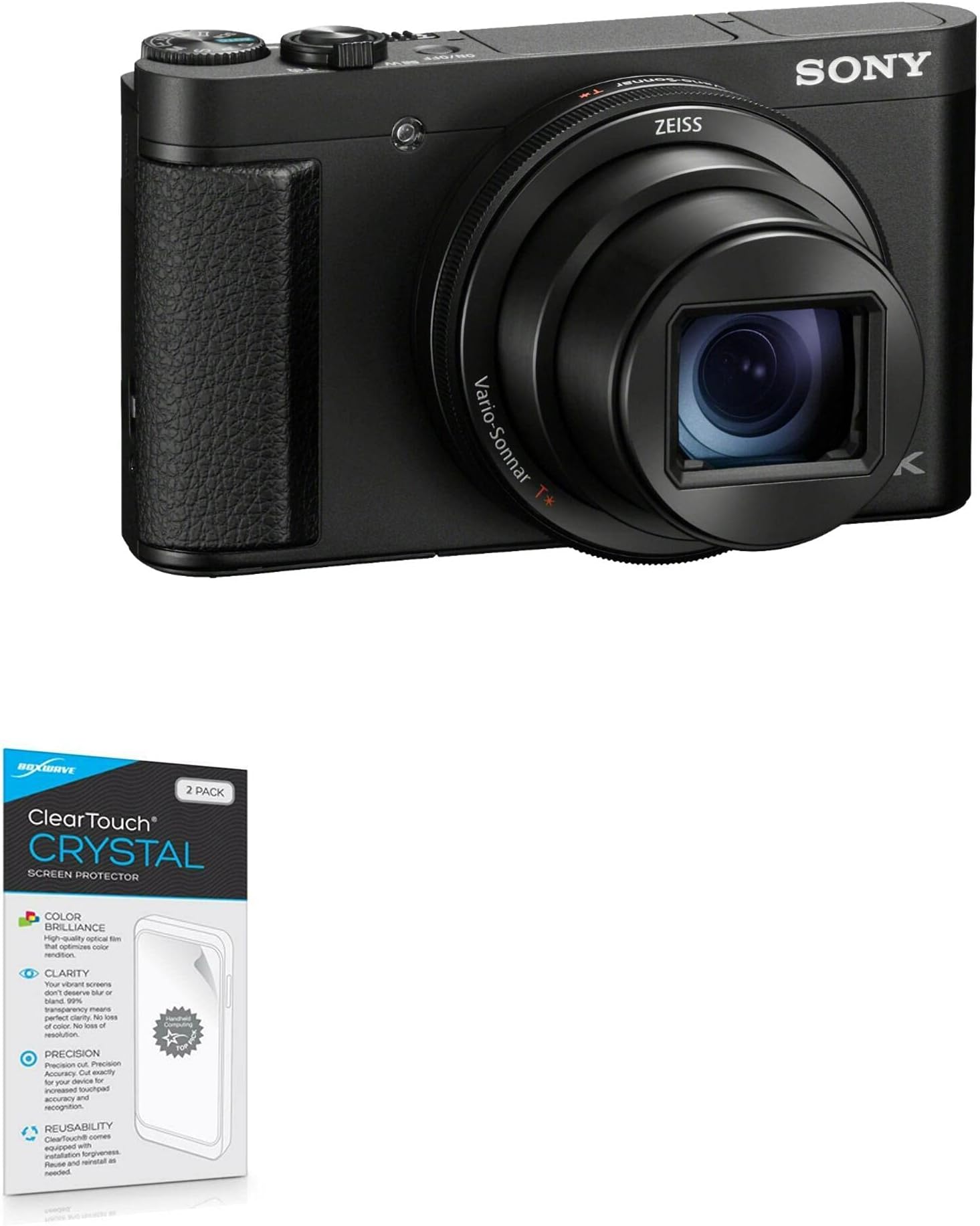 Sony Cyber-Shot DSC-HX99 Screen Protector, BoxWave [ClearTouch Crystal (2-Pack)] HD Film Skin - Shields from Scratches for Sony Cyber-Shot DSC-HX99