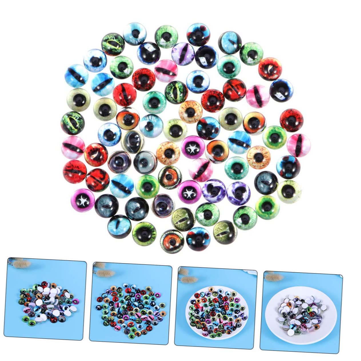 Lurrose 3 Set Di Perline Di Decorative Perline Artigianali Mezze Perline Accessori Artigianali Piccole Perline Decorative Perline Di Autoadesive 100 Pezzi * 3