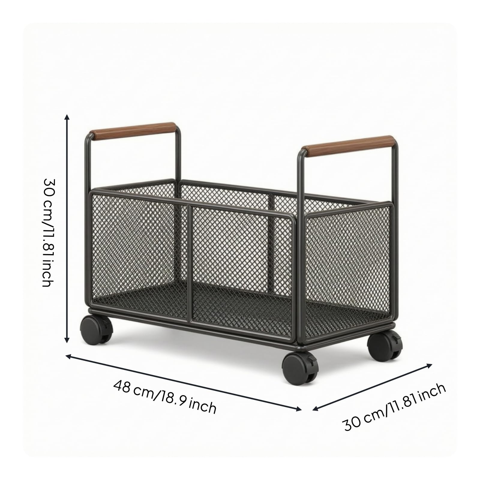 Baoblaze Carrello Portariviste Portaoggetti Libreria con Ruote Corpo Capiente Facile da Spostare tra Stanze con Fluide Telaio in, Bianco, Grande Con Ruote