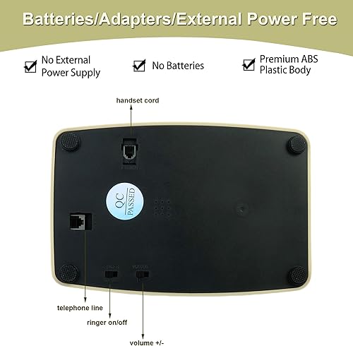 Miniatura 5 de Teléfono retro de esfera giratoria, teléfono antiguo decorado, teléfono fijo antiguo con cable para hogar, oficina, escuela, hotel, decoración