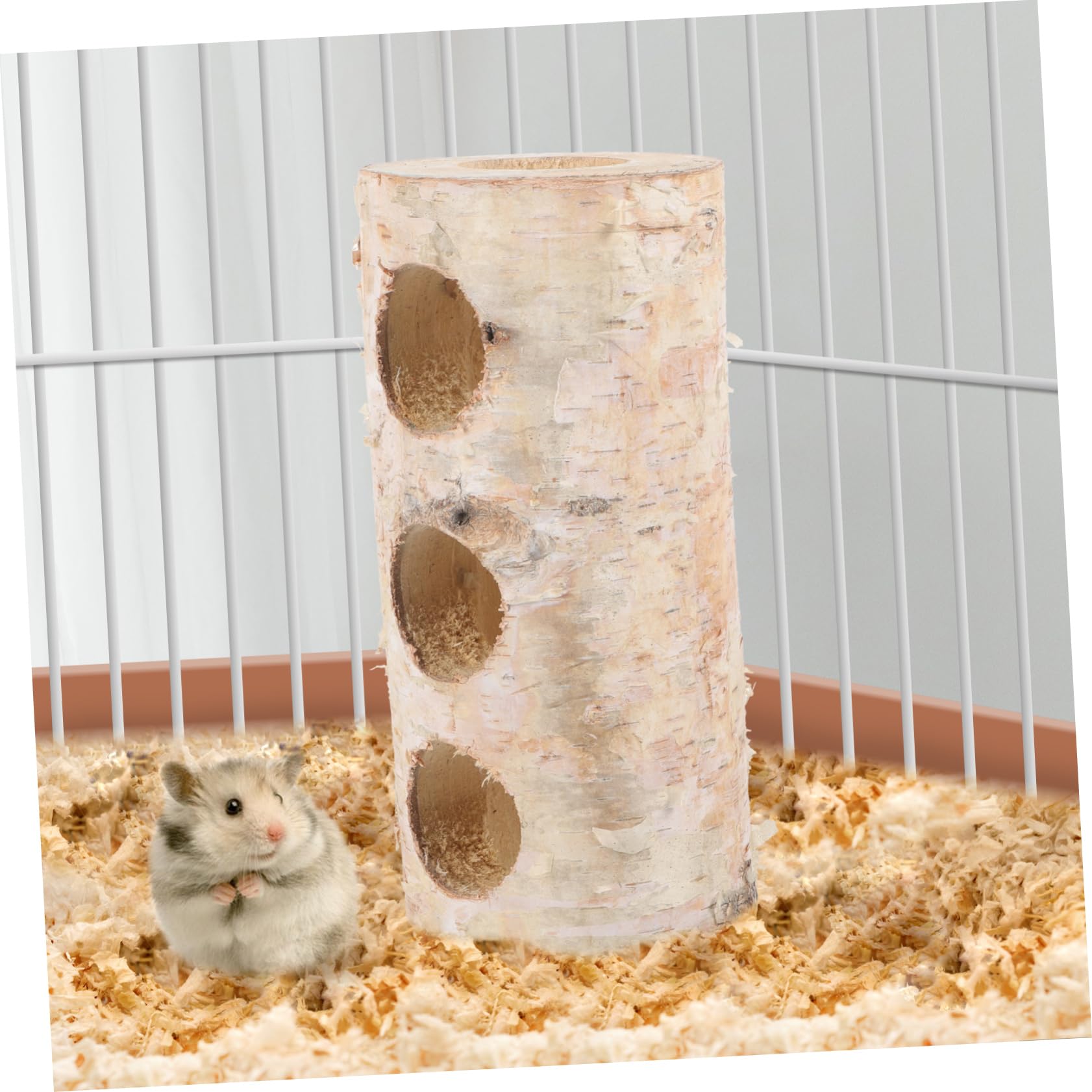 Handgefertigtes Hamstertunnel als Natürliches Versteck und Spielzeug für Kleine Haustiere in Beige als Schlafhöhle und Beschäftigung