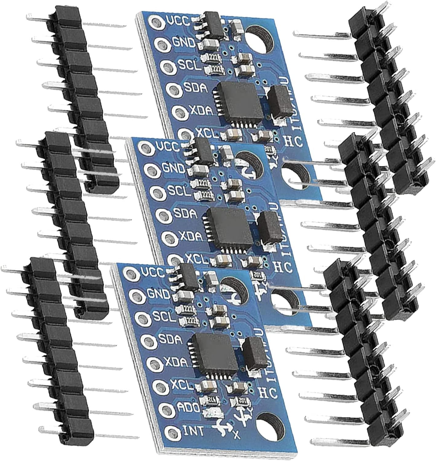 3 x GY-521 MPU-6050 3 Axis Gyroscope and Accelerometer 6DOF Sensor Module 16 Bit AD Converter Data Output IIC I2C Compatible with Arduino and Raspberry Pi Including E-Book!