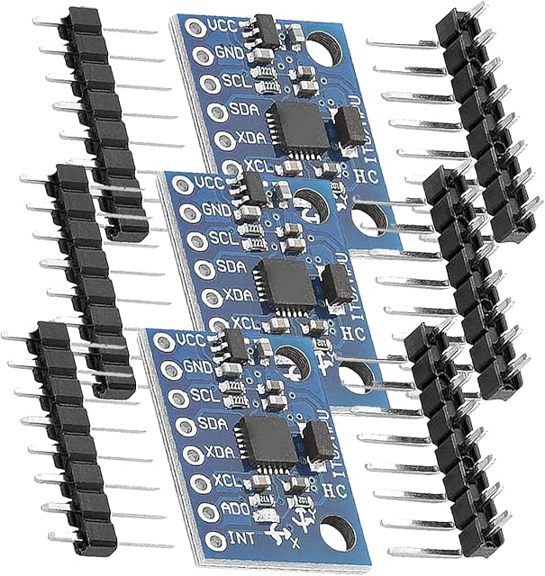 AZDelivery 3 x GY-521 MPU-6050 3 Axis Gyroscope and Accelerometer 6DOF Sensor Module 16 Bit AD Converter Data Output IIC I2C Compatible with Arduino and Raspberry Pi including E-Book!