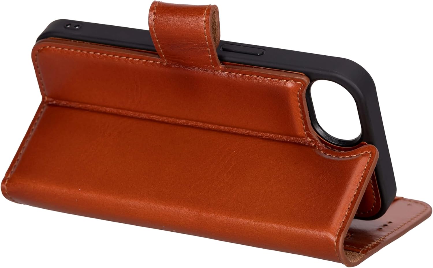 BLACKBROOK for iPhone 17e/16e Case with Card Holder, Carter Full Grain Leather, 2-in-1 Folio Flip Case for MagSafe Wireless Charging, RFID Blocking, 4 Card Slots