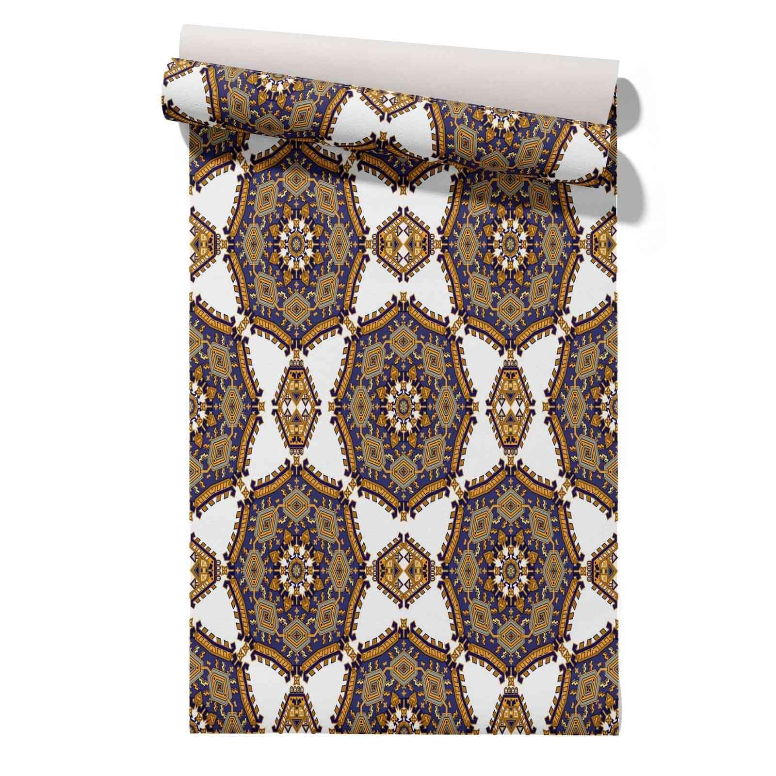 Cevan Style 8 Textured Wallpaper For Living Room Kitchen Drawer Liner Roll Ethnic Pattern Mandala Retro Elegant 45X200cm