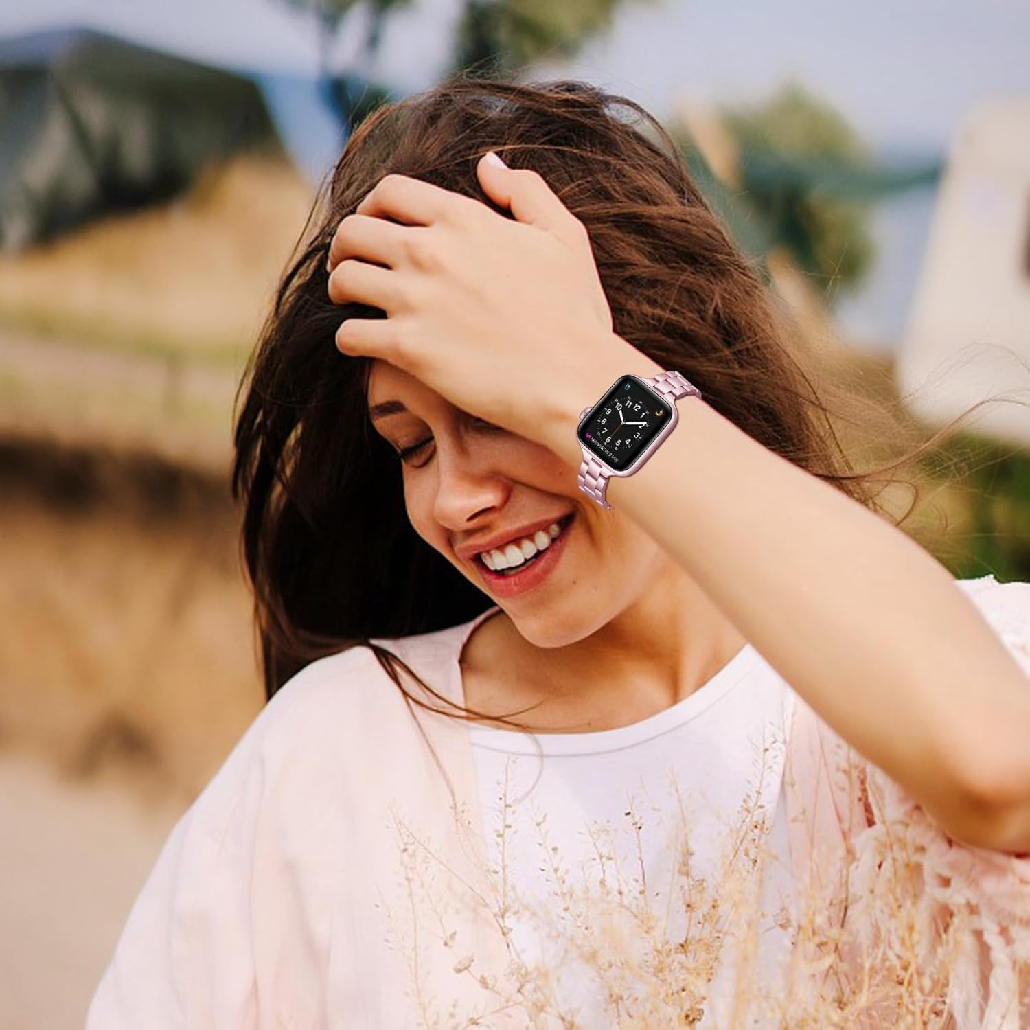 Thin Band Compatible with Apple Watch 40mm 38mm 41mm 42mm 44mm 45mm 49mm, Premium Stainless Steel Metal Replacement Adjustable Wristband Strap for iWatch Ultra SE Series 8/7/6/5/4/3/2/1 Women Men - Image 6