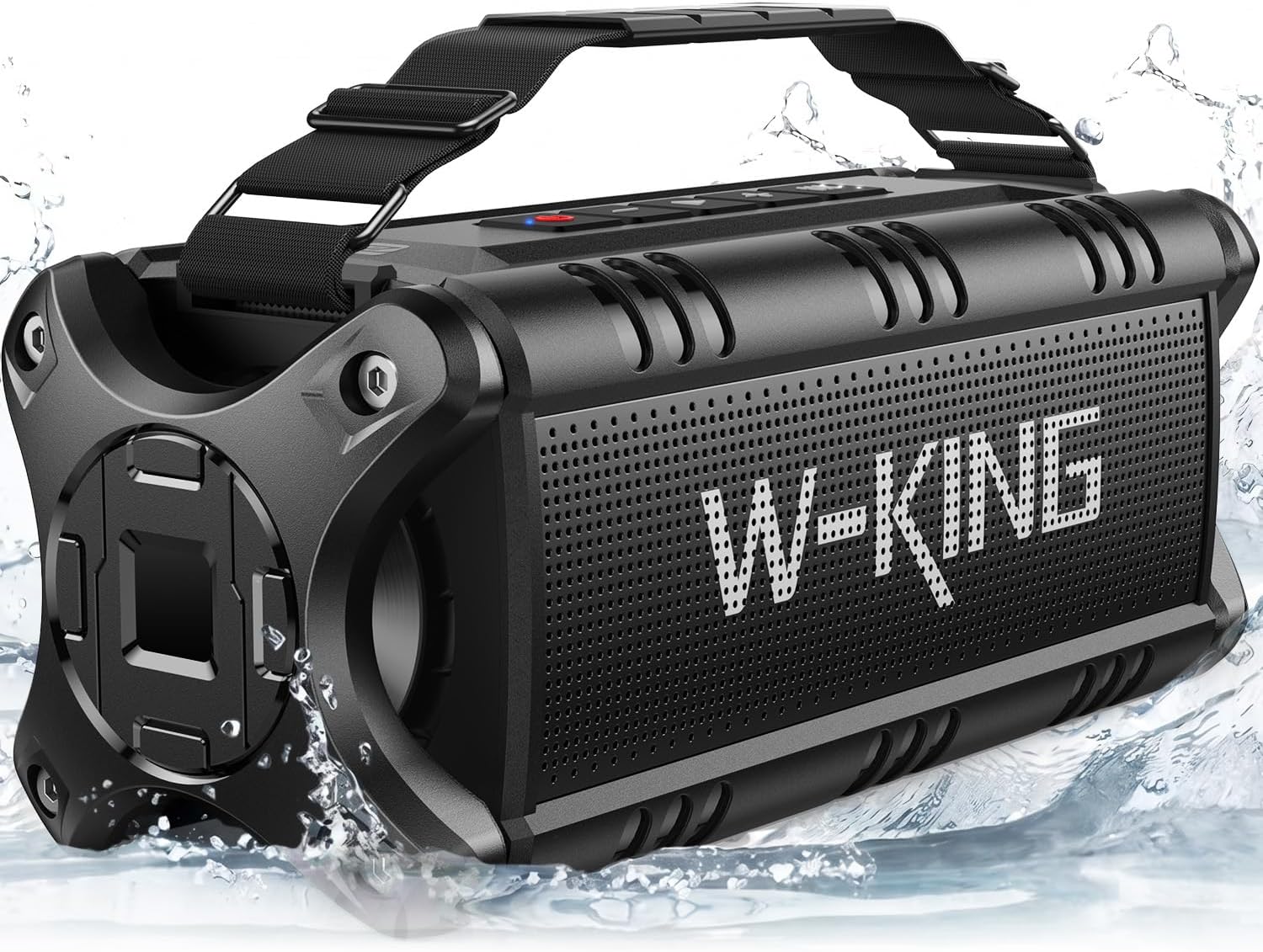 W-KING Bluetooth Speaker, 90W Max Portable Outdoor Speaker Loud, IPX6 Waterproof/50W Deep Bass Subwoofer/40H/EQ/Dual Pairing/TF/AUX, Large Boombox Speakers Bluetooth Wireless for Party/Beach/Jobside