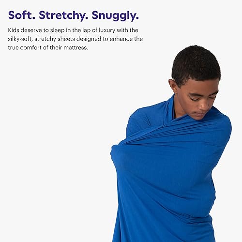 Miniatura 2 de Purple SoftStretch - Sábanas de colchón tamaño individualindividual XL, absorben la humedad, bronceado, gris claro, avena natural