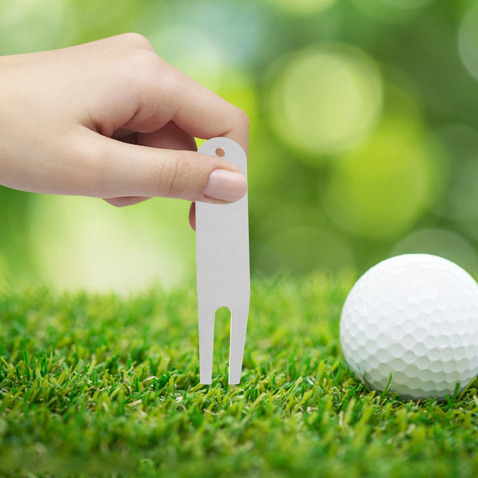 Toddmomy Edelstahl Golf Pitchgabel 2 Stück Tragbares Divot Reparaturwerkzeug Für Golfplatz Klein Handlich Für Golftasche Praktisches Golfzubehör